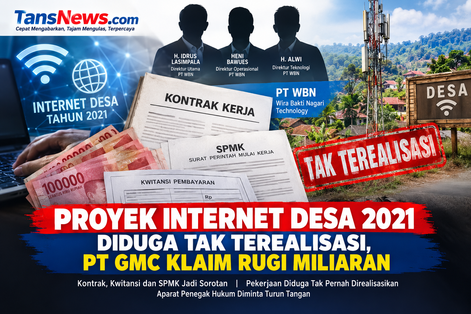 Proyek Internet Desa 2021 Diduga Tak Terealisasi, PT GMC Klaim Alami Kerugian Miliaran Rupiah