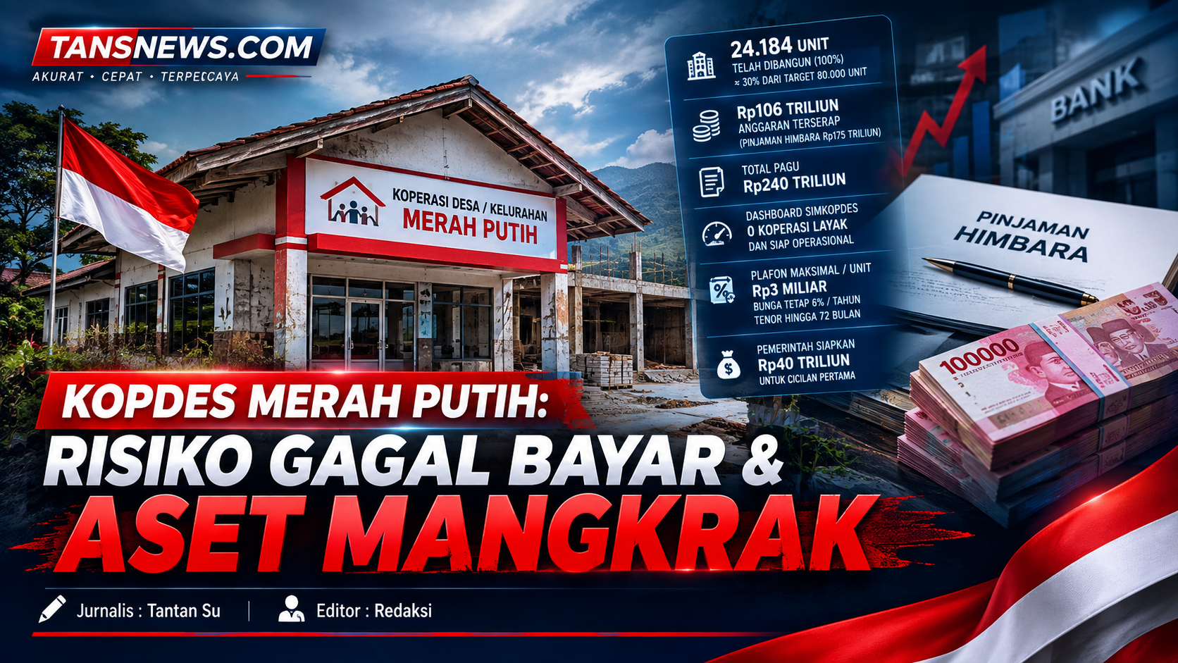 Kopdes Merah Putih di Ujung Uji Kelayakan: Risiko Gagal Bayar dan Aset Mangkrak Mengintai