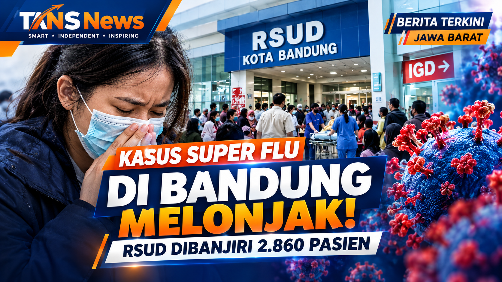 2.860 Pasien Banjiri IGD RSUD Bandung Kiwari, Waspada Influenza A
