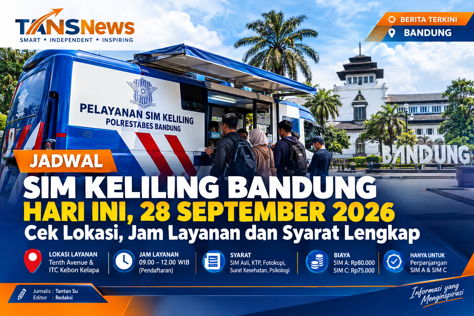 Jadwal SIM Keliling Bandung Hari Ini, 28 September 2026: Cek Lokasi, Jam Layanan dan Syarat Lengkap