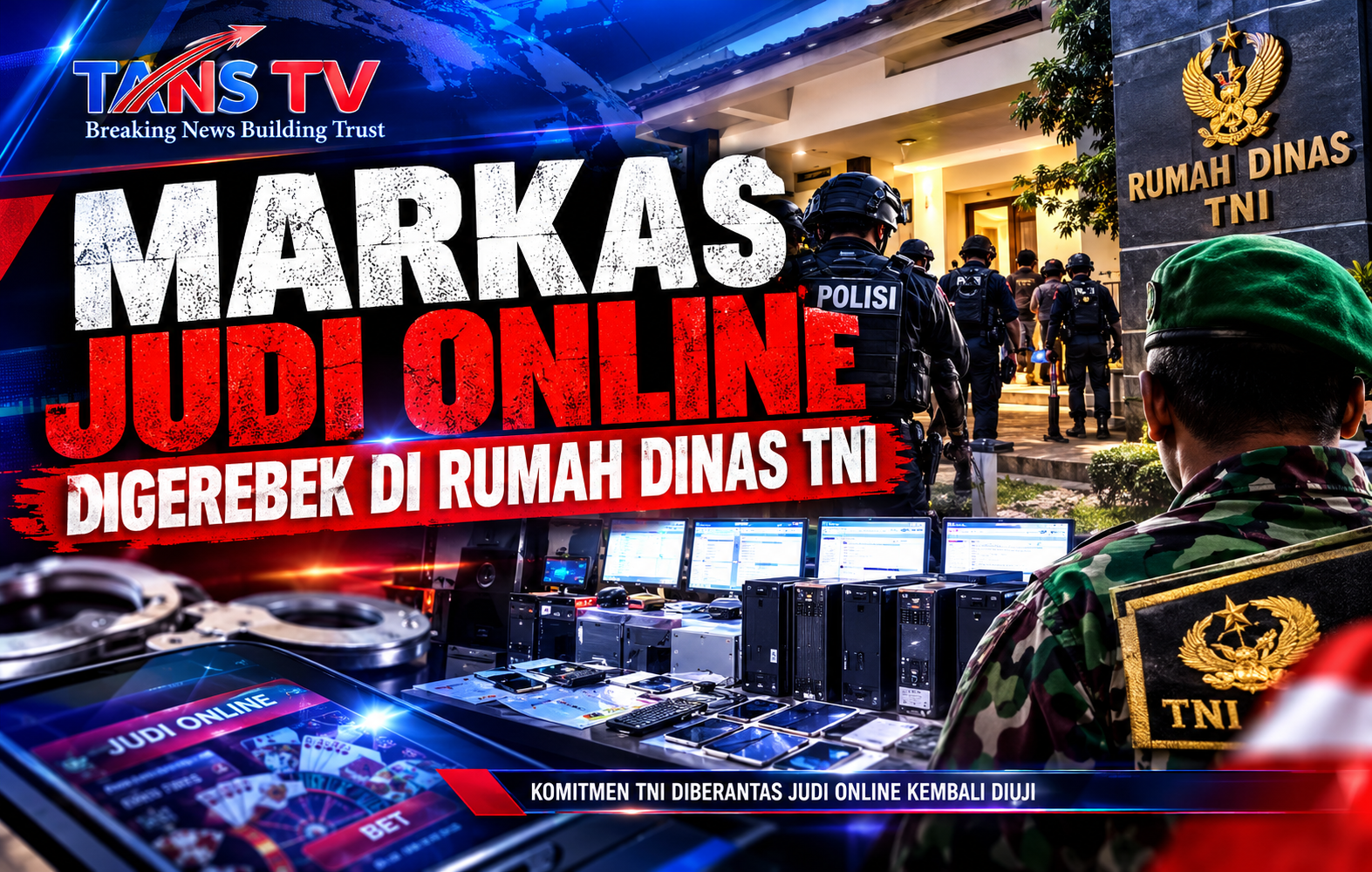 TNI AD Bongkar Dugaan Markas Judi Online di KPAD Cijantung, 11 Orang Diamankan